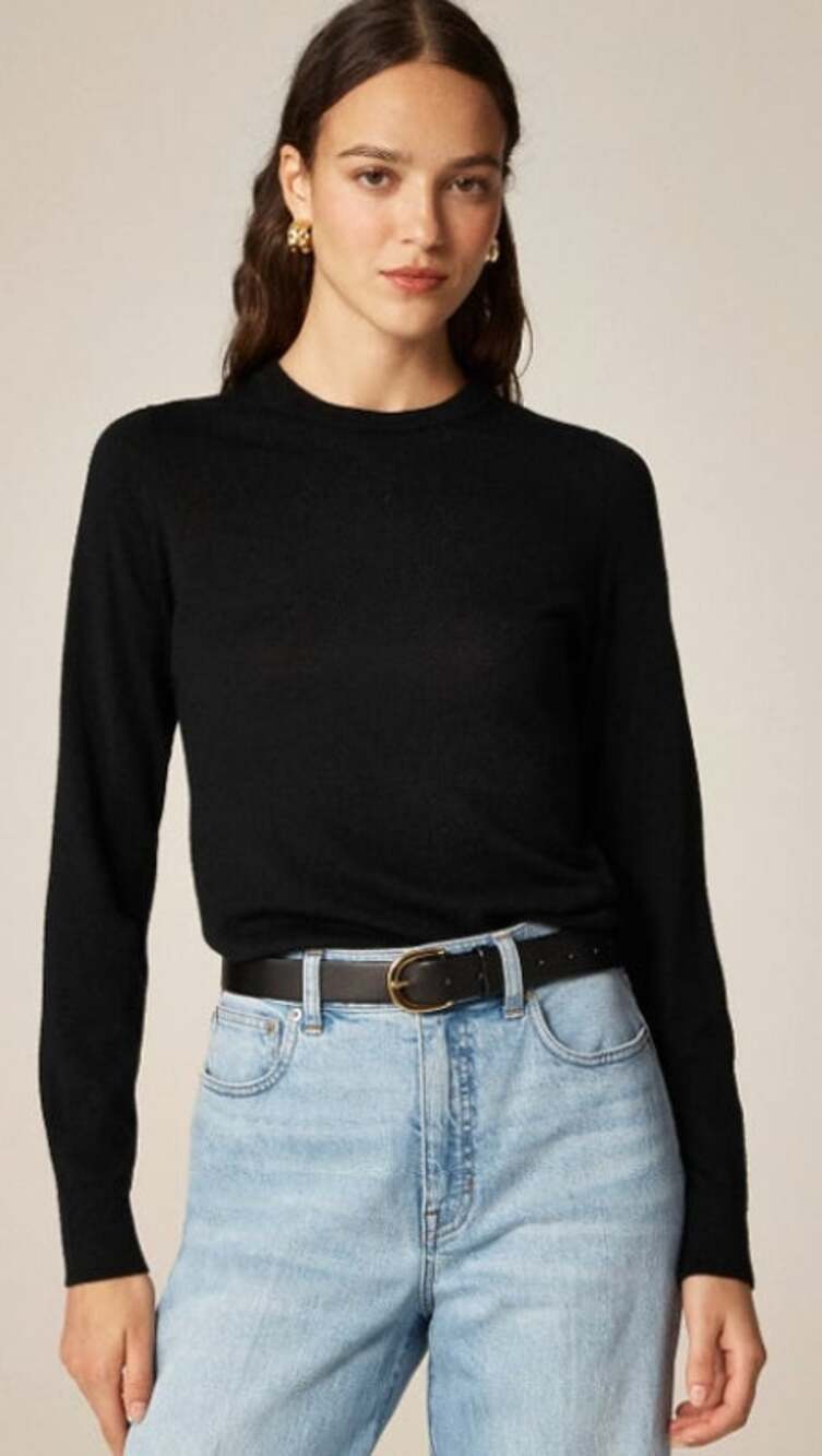 J. CREW 100% Merino Wool Lightweight Fitted Sweater Minimalist Size XL